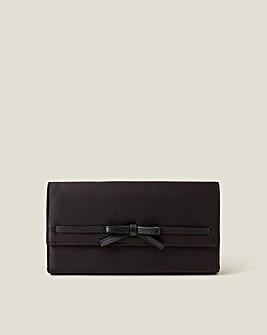 Accessorize Bow Satin Clutch Bag