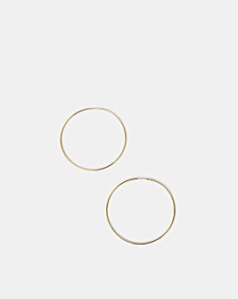 Accessorize Gold-Plated Large Thin Hoops