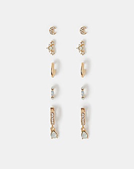 Accessorize Stone Stud & Hoop Earrings