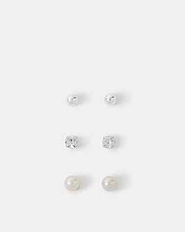 Accessorize Sterling Silver-Plated Studs