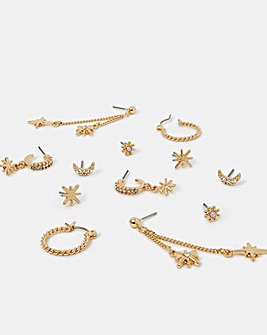 Accessorize Celestial Chain Stud Earring