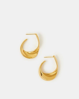 Accessorize Oval Twist Hoop Earrings