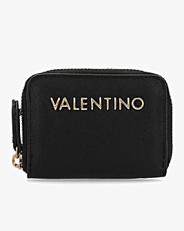 Valentino Bags Divina Small Black Zip Around Purse