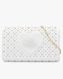 Love Moschino Heart Basket White Cross-Body Bag