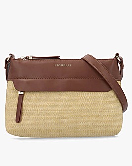 Fiorelli Isla Beige Straw Cross-Body Bag