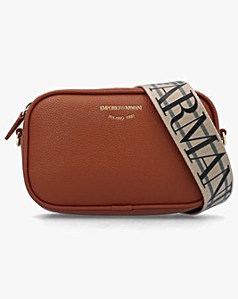 Emporio Armani Piped Tan Camera Bag