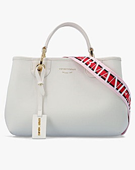 Emporio Armani Myea White Shopper Bag With Pouch