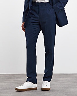 Navy Regular Fit Stretch Suit Trouser Long