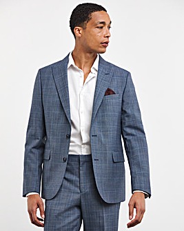 Blue Windowpane Check Reg Suit Jacket