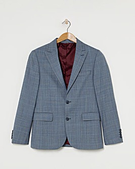 Blue Windowpane Check Reg Suit Jacket