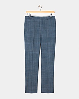 Blue Windowpane Check Reg Suit Trouser