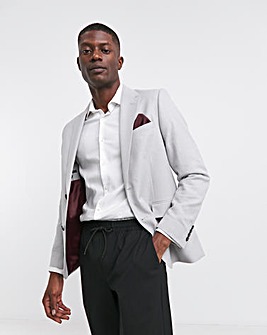 Stone Regular Fit Linen Blazer