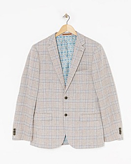 Stone Heritage Check Reg Fit Suit Jacket