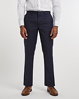 Navy Textured Suit Trouser