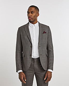 Grey Textured Suit Jacket