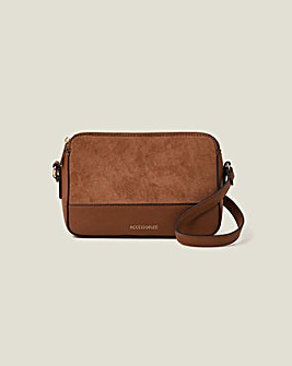 Accessorize Suedette Cross-Body Bag