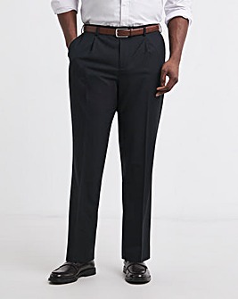 Regular Fit Pleat Front Stretch Formal Trouser