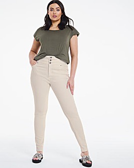 plus size white jeans uk