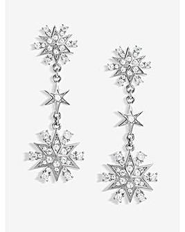 Jon Richard Rhodium Celestial Earrings