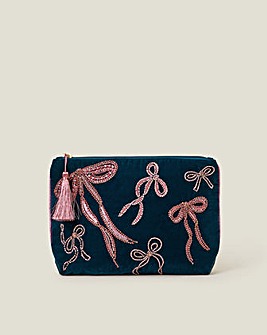 Accessorize Large Embellished Bow Pouch