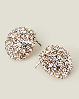 Statement Pave Stud Earrings