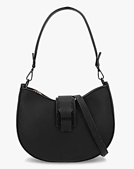 Valentino Bags Dejavu Black Curved Shoulder Bag