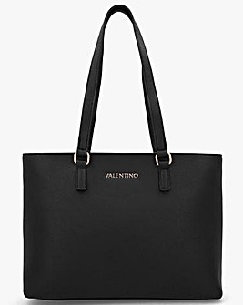 Valentino by mario valentino tumbled black soft tote bag in black top