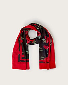 Monsoon Eloise Rose Print Scarf