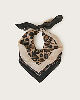 Monsoon Prue Leopard Print Silk Scarf