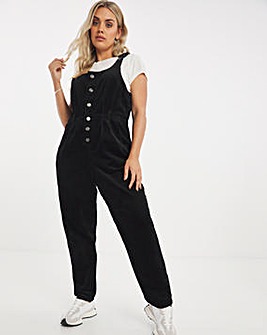 Black Cord Dungarees