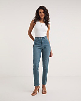 Lexi Mid Blue High Waist Super Soft Slim Leg Jeans
