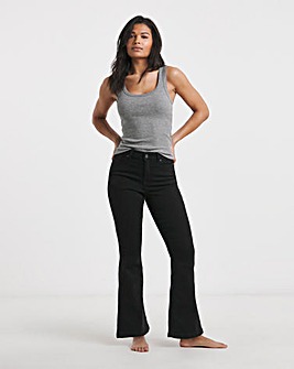 Kim Black High Waist Super Soft Bootcut Jeans