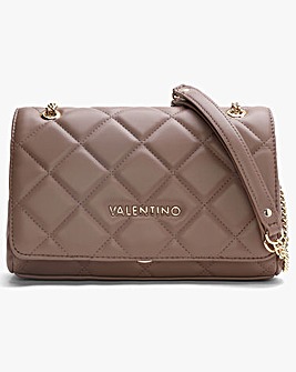 Valentino Bags Ocarina Quilted Taupe Satchel Bag