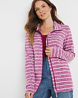 Julipa Leisure Stripe Zip Fleece Jacket