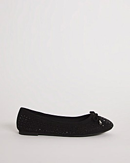 Charlize Embellished Ballerina Shoes Wide Fit Simply Comfort