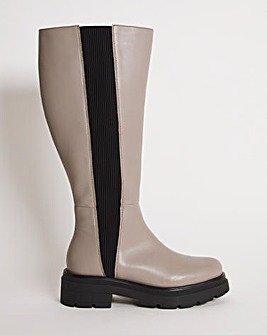 Calista Knee High Chelsea Boots Wide Fit Super Curvy Calf