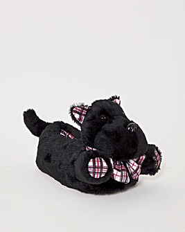 Scotty Dog Novelty Slippers Wide Fit