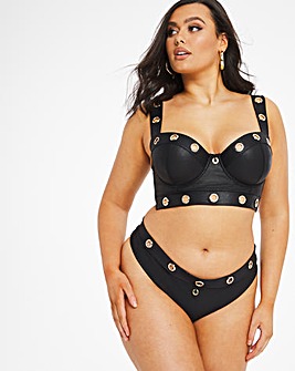 Simply Be Route 66 Eyelet Leather Bustier