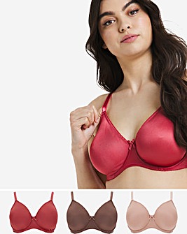 3 Pack Claire Full Cup Wired Bras