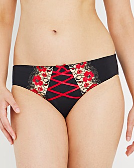 Contemporary Poppy Embroidery Brief