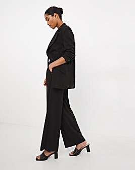 Super Stretchy Wide Leg Trouser with Contrast Stitching