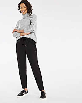 Linen Mix Tapered Trousers