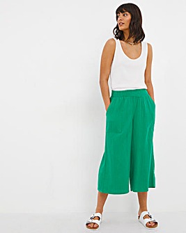 Cheesecloth Wide Leg Culotte