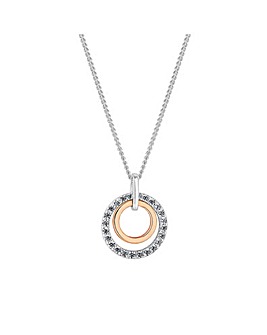 Simply Silver Two Tone Crystal Necklace
