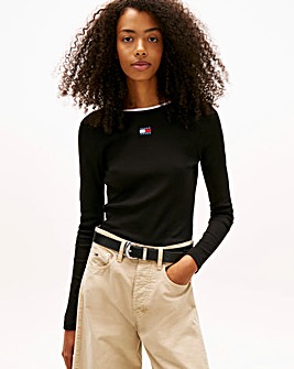 Tommy Jeans Slim Badge Rib T-Shirt