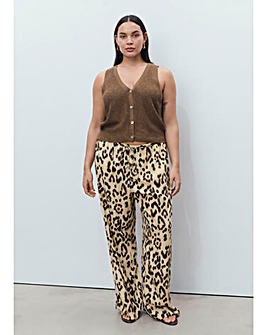Mango Leopard Print Trousers