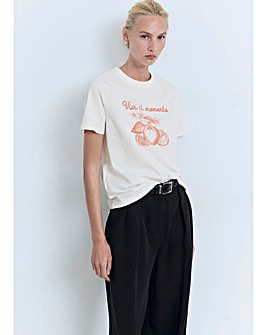 MANGO GRAPHIC ORANGE T-SHIRT