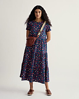 Seasalt Cornwall Short Sleeve Line Strokes Dress