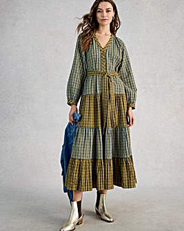 White Stuff Clementine Check Midi Dress