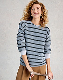 White Stuff Gigi Stripe Washed Jumper